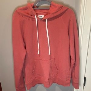 Light red simple sweatshirt with hoodie